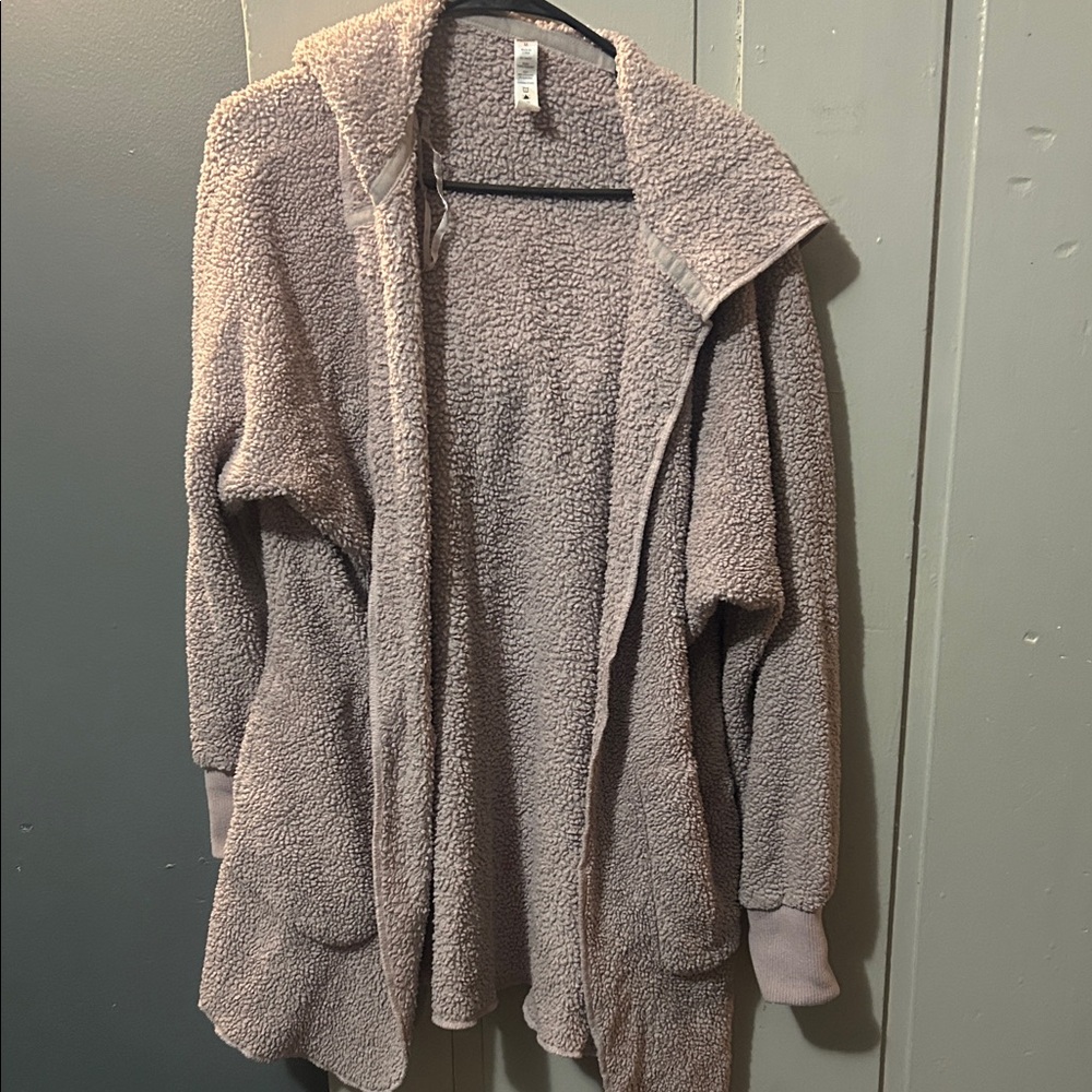 90 Degree By Reflex Taupe Sherpa Jacket